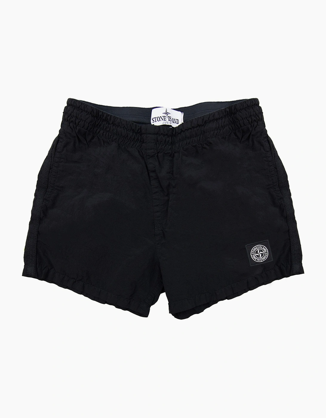 Stone Island Junior B10001 Nylon Metal In Econyle Swim Shorts Black V0029, 7 of 6