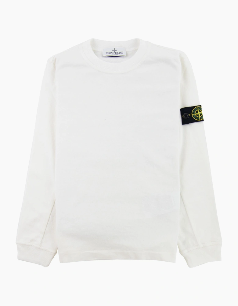 Stone Island Junior Lightweight Crewneck Sweatshirt White