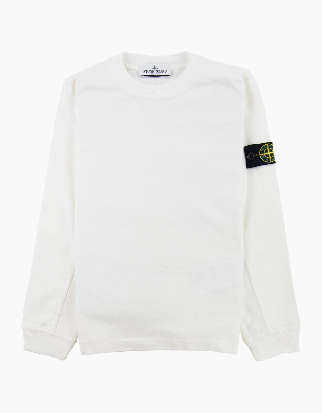 Stone Island Junior Lightweight Crewneck Sweatshirt White, 3 of 2