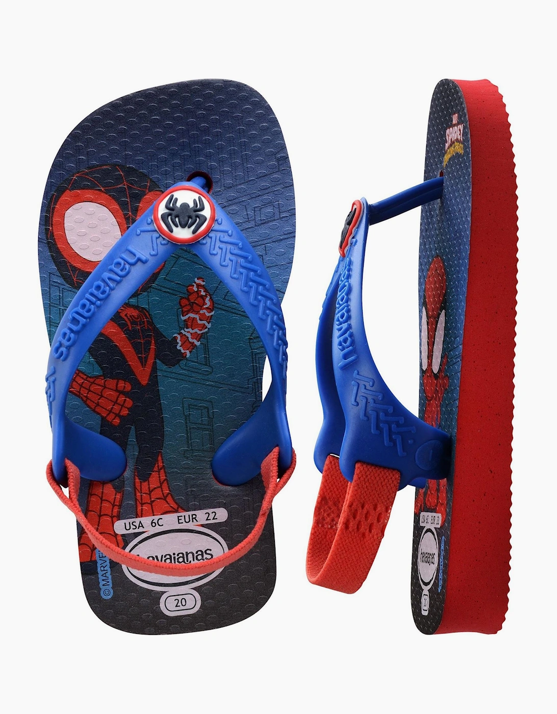 Marvel Cartoon Flip Flops with Thong Toe