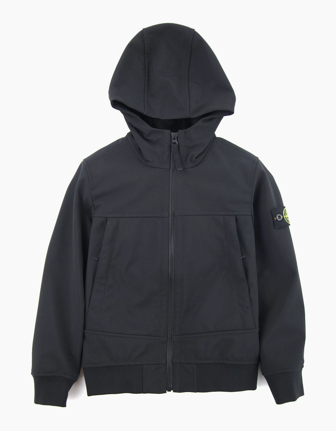 Stone Island Junior Q0130 Soft Shell Jacket Black V0029, 3 of 2