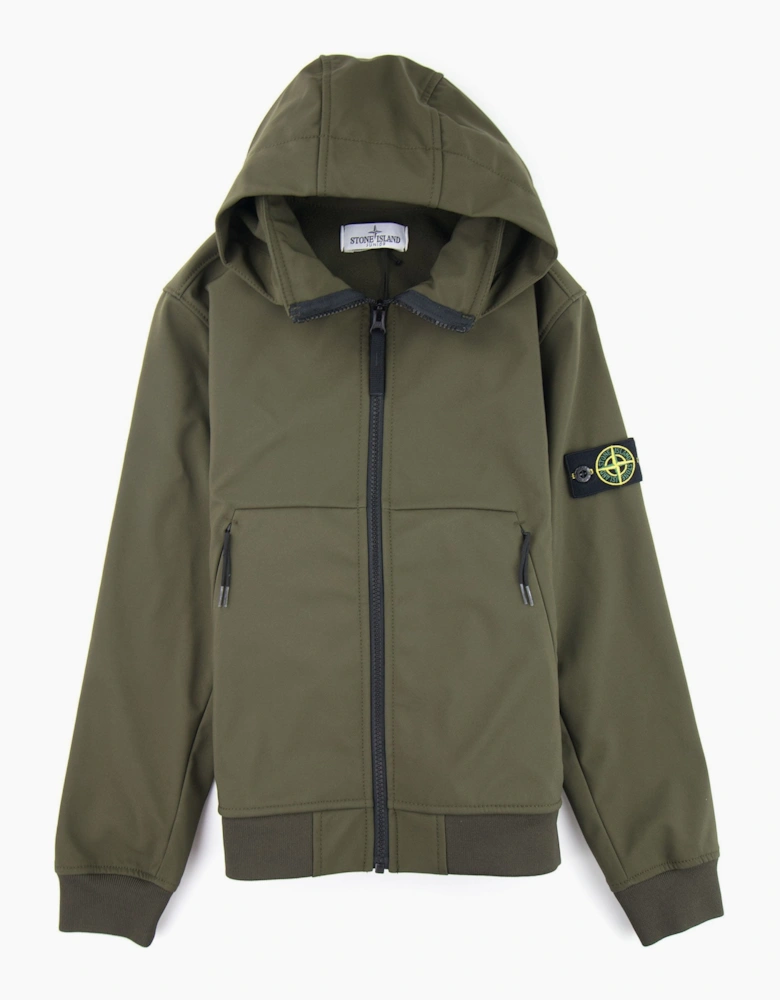 Stone Island Junior Q0230 Soft Shell-R Jacket Khaki V0054