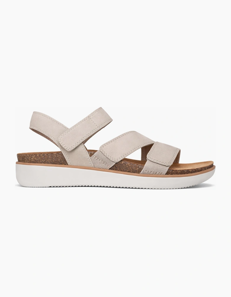 Skechers LIFTED COMFORT Womens Ankle Strap Sandals Taupe