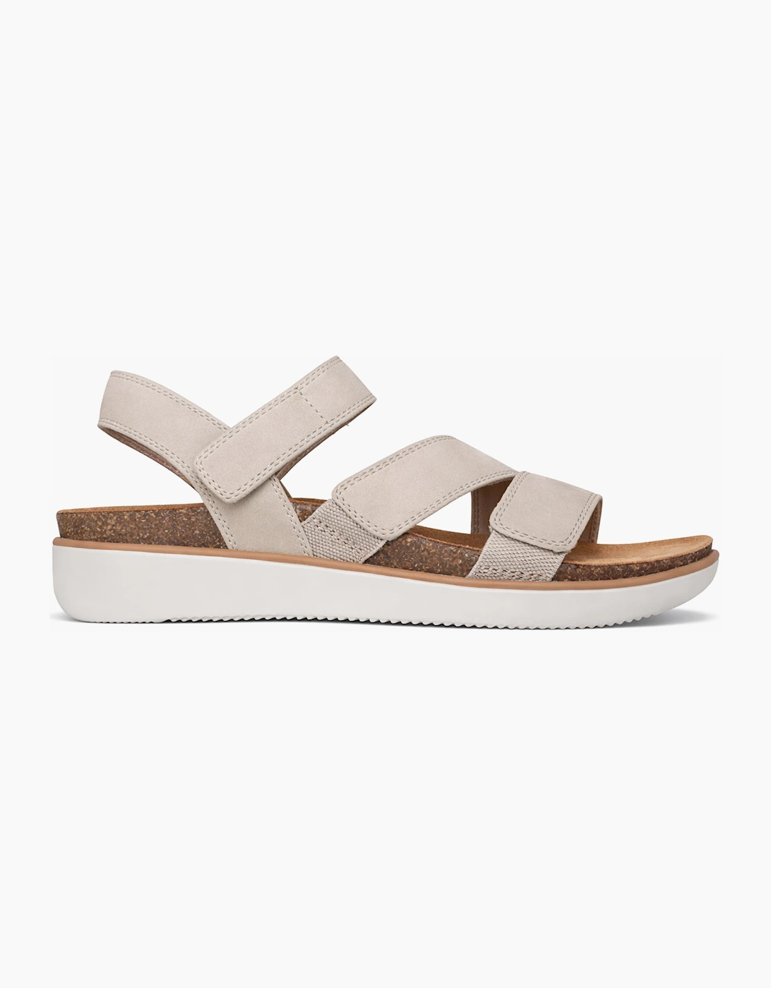 Skechers LIFTED COMFORT Womens Ankle Strap Sandals Taupe