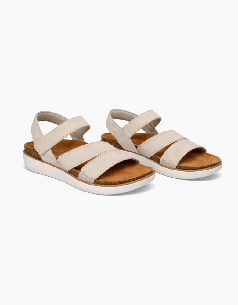 Skechers LIFTED COMFORT Womens Ankle Strap Sandals Taupe