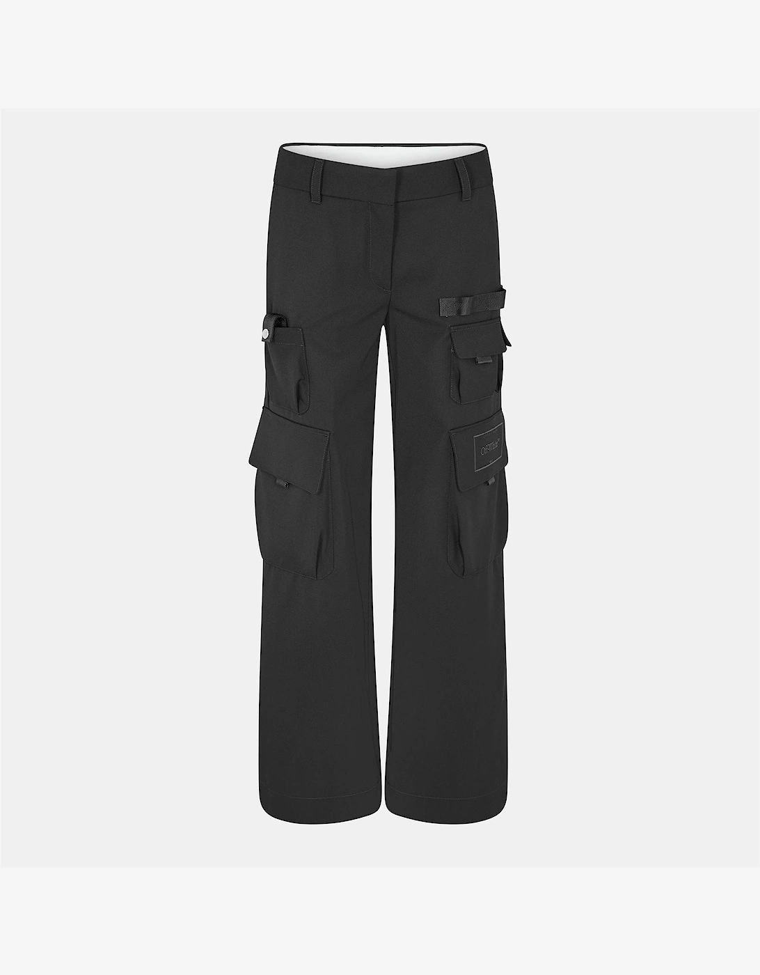 Solid Wide Leg Cargo Pants, 7 of 6