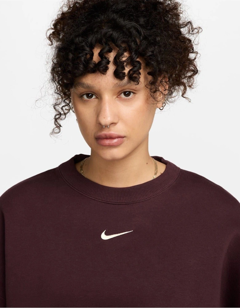 Womens Sportswear Phoenix Fleece Over Oversized Crewneck Sweatshirt