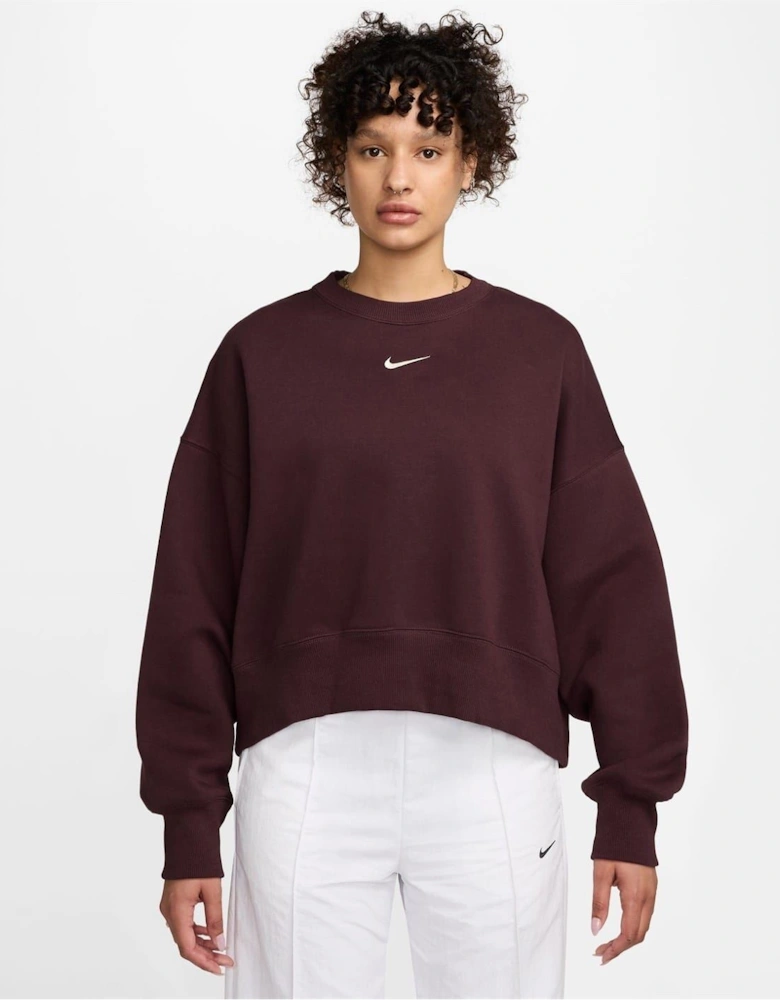 Womens Sportswear Phoenix Fleece Over Oversized Crewneck Sweatshirt