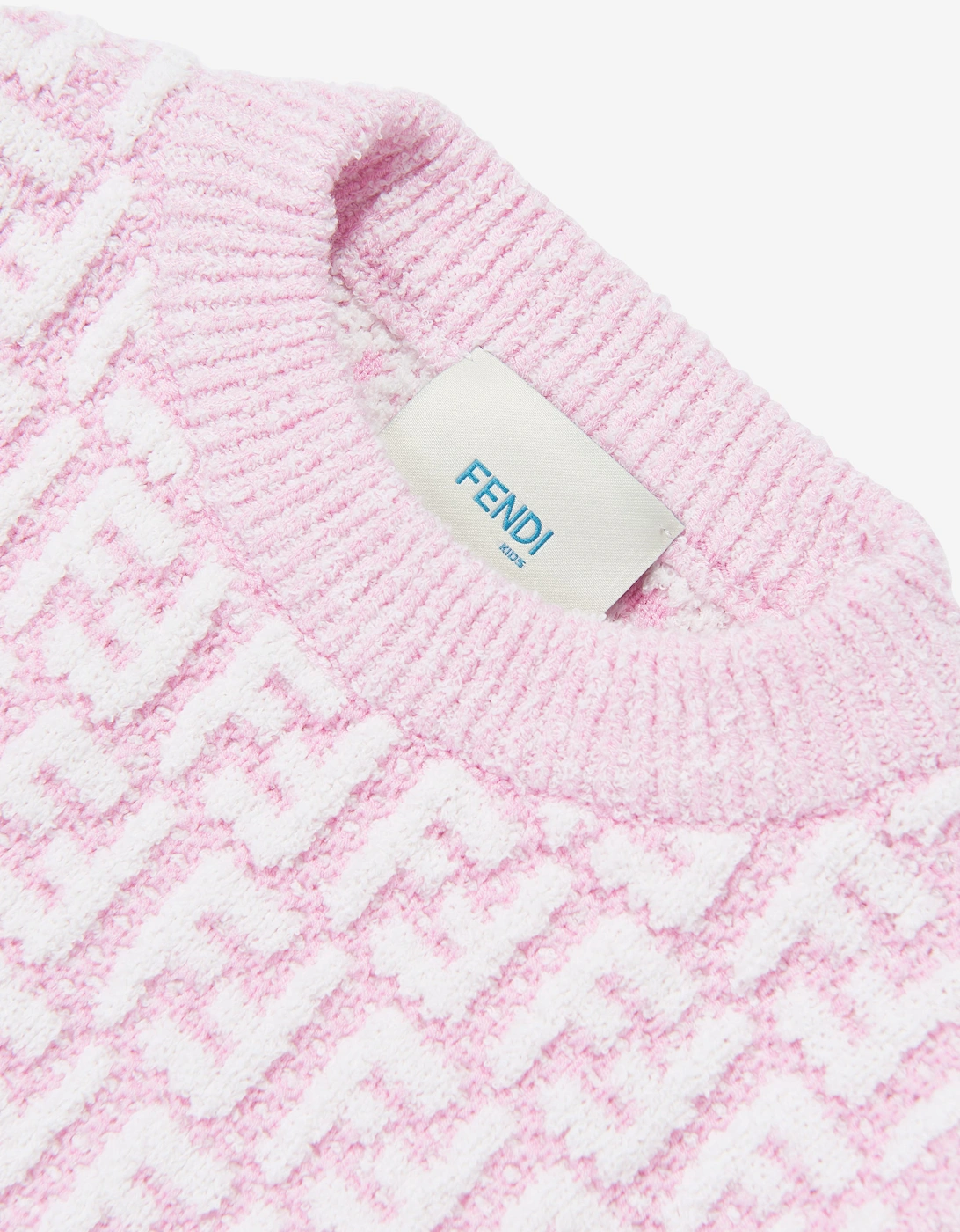 Fendi Girls FF Logo Sleeveless Top in Pink