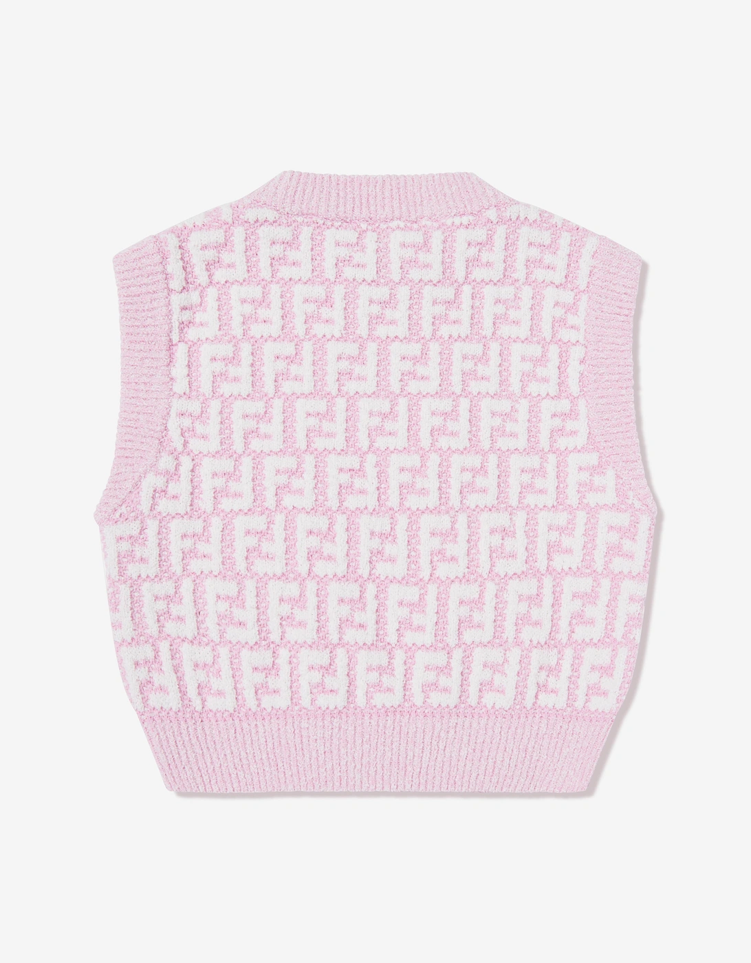 Fendi Girls FF Logo Sleeveless Top in Pink
