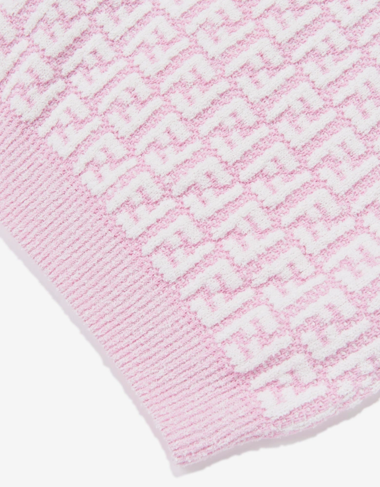 Fendi Girls FF Logo Sleeveless Top in Pink