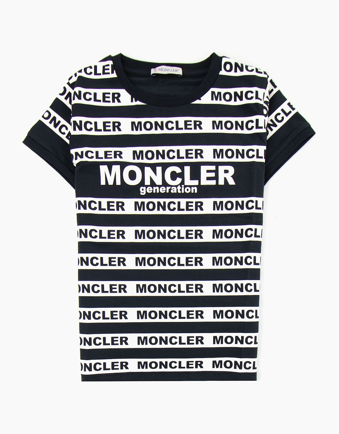 Moncler Junior Genertation Stripe T-shirt Black