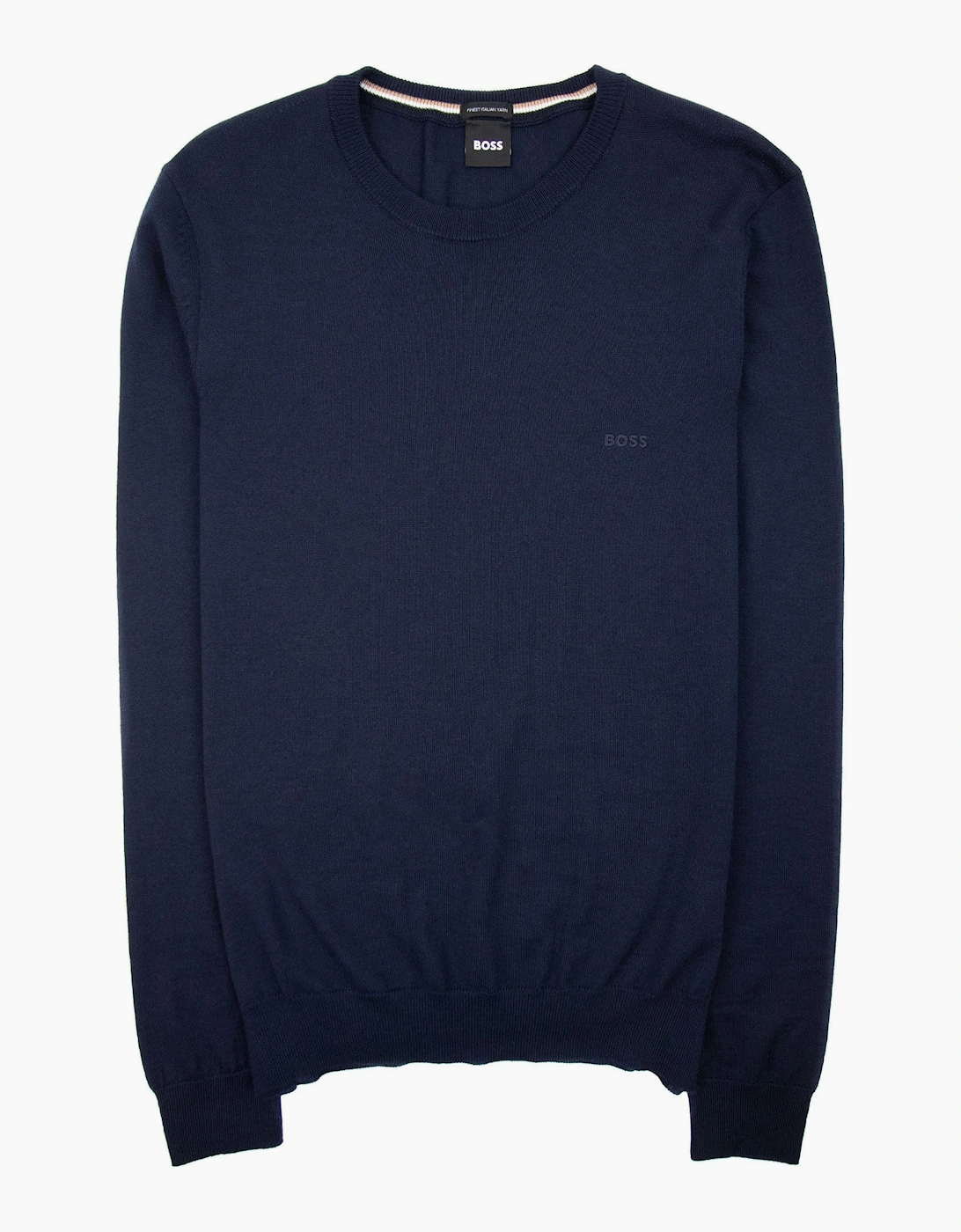 Hugo Boss Botto-l Embroidered Logo With Responsible Wool Swe Dark Navy 404
