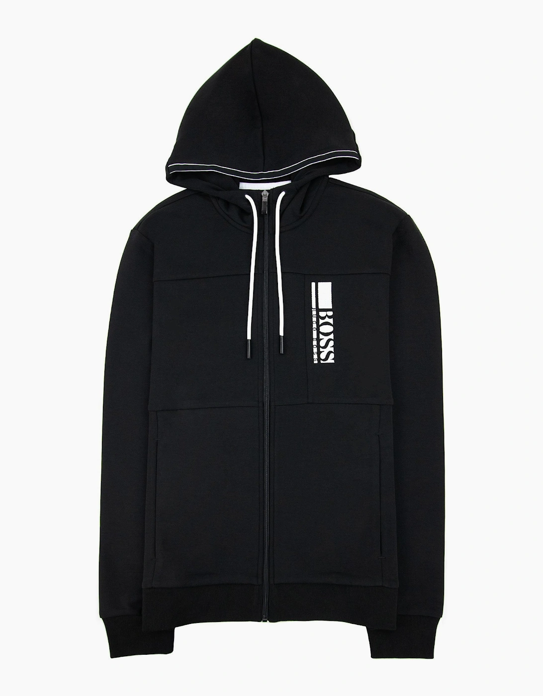 Hugo Boss Block Logo Zip Up Hoody Black 001, 7 of 6