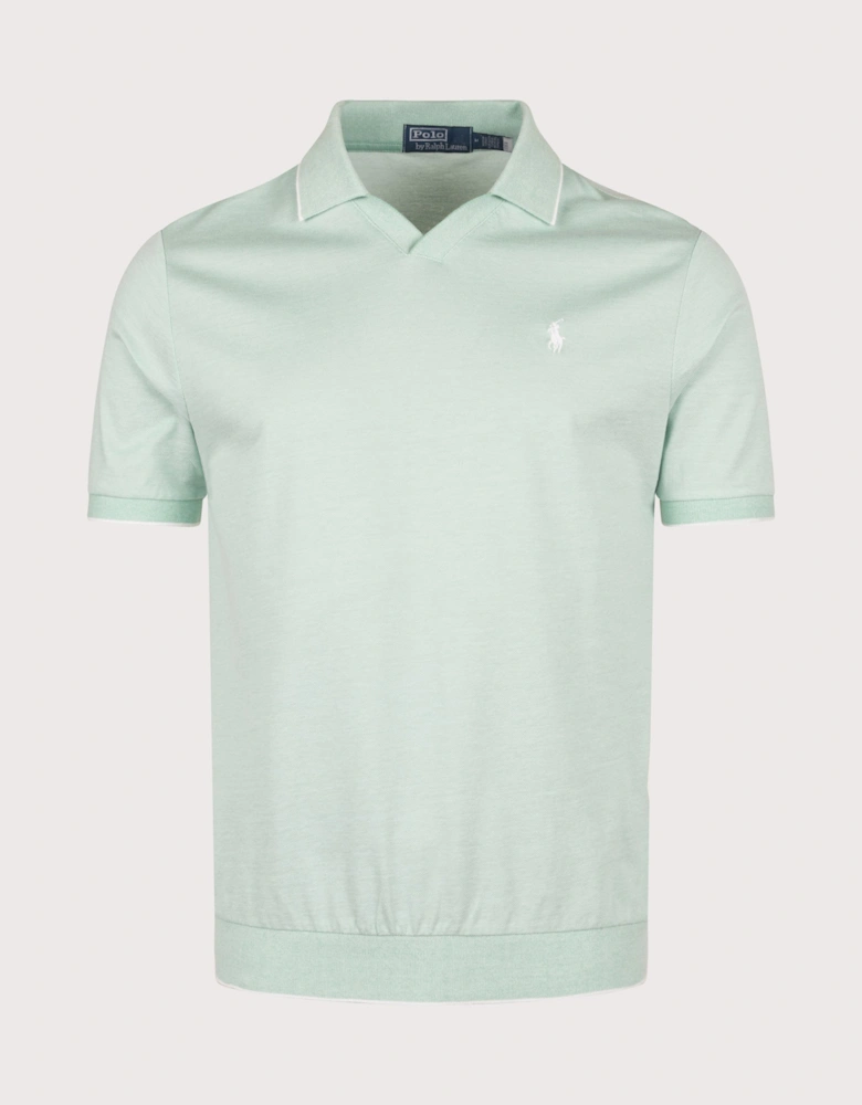 Jacquard Mesh Polo Shirt