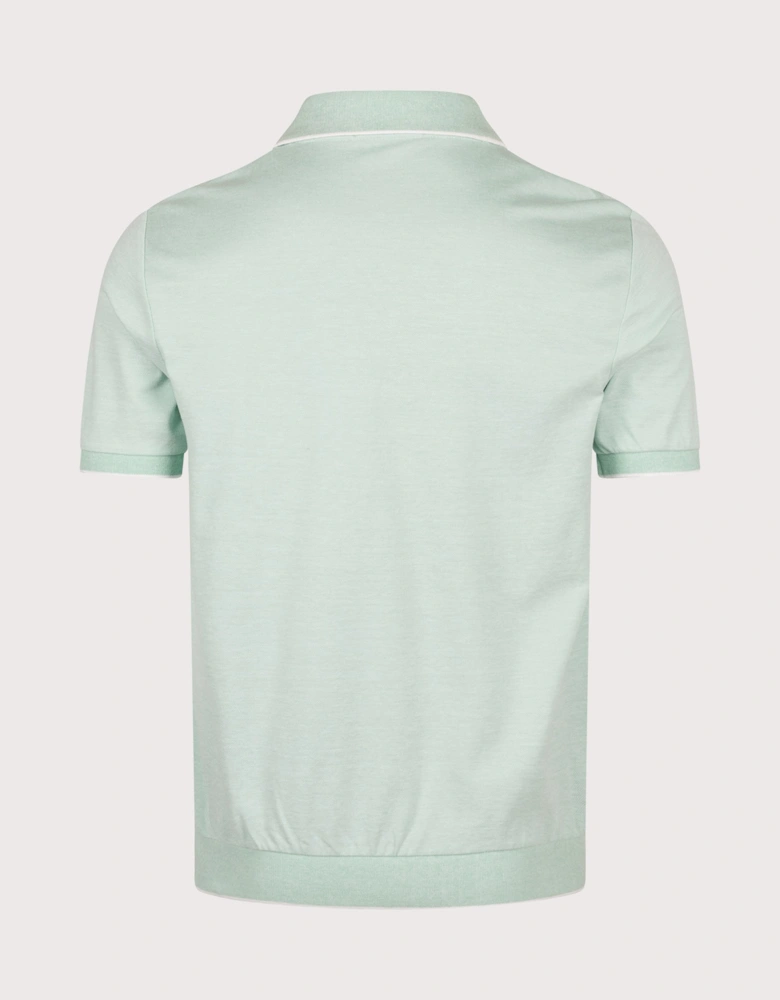 Jacquard Mesh Polo Shirt