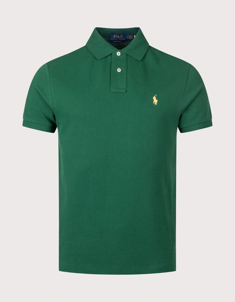 Custom Slim Fit Mesh Polo Shirt