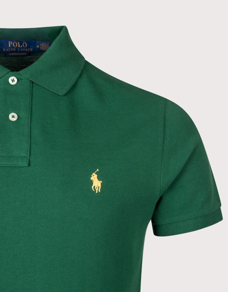 Custom Slim Fit Mesh Polo Shirt