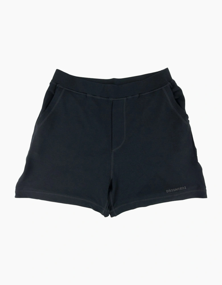 Dsquared2 Rubber Logo Stretchy Shorts Black