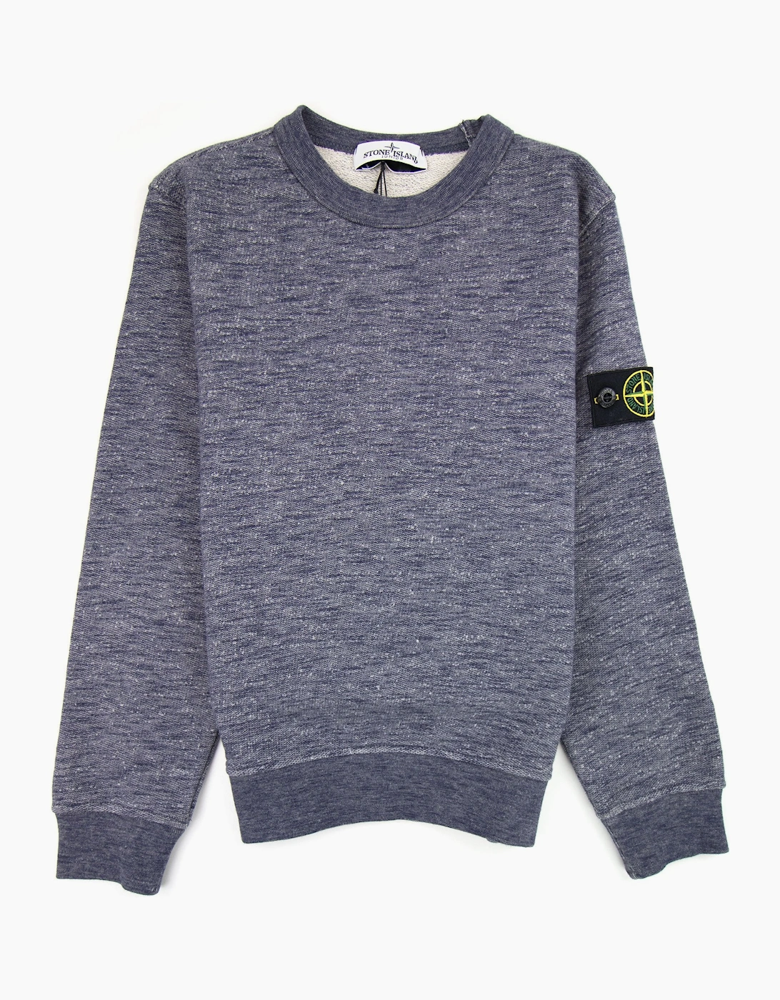 Stone Island Junior S/S Sweatshirt Marl Blue V0026, 3 of 2