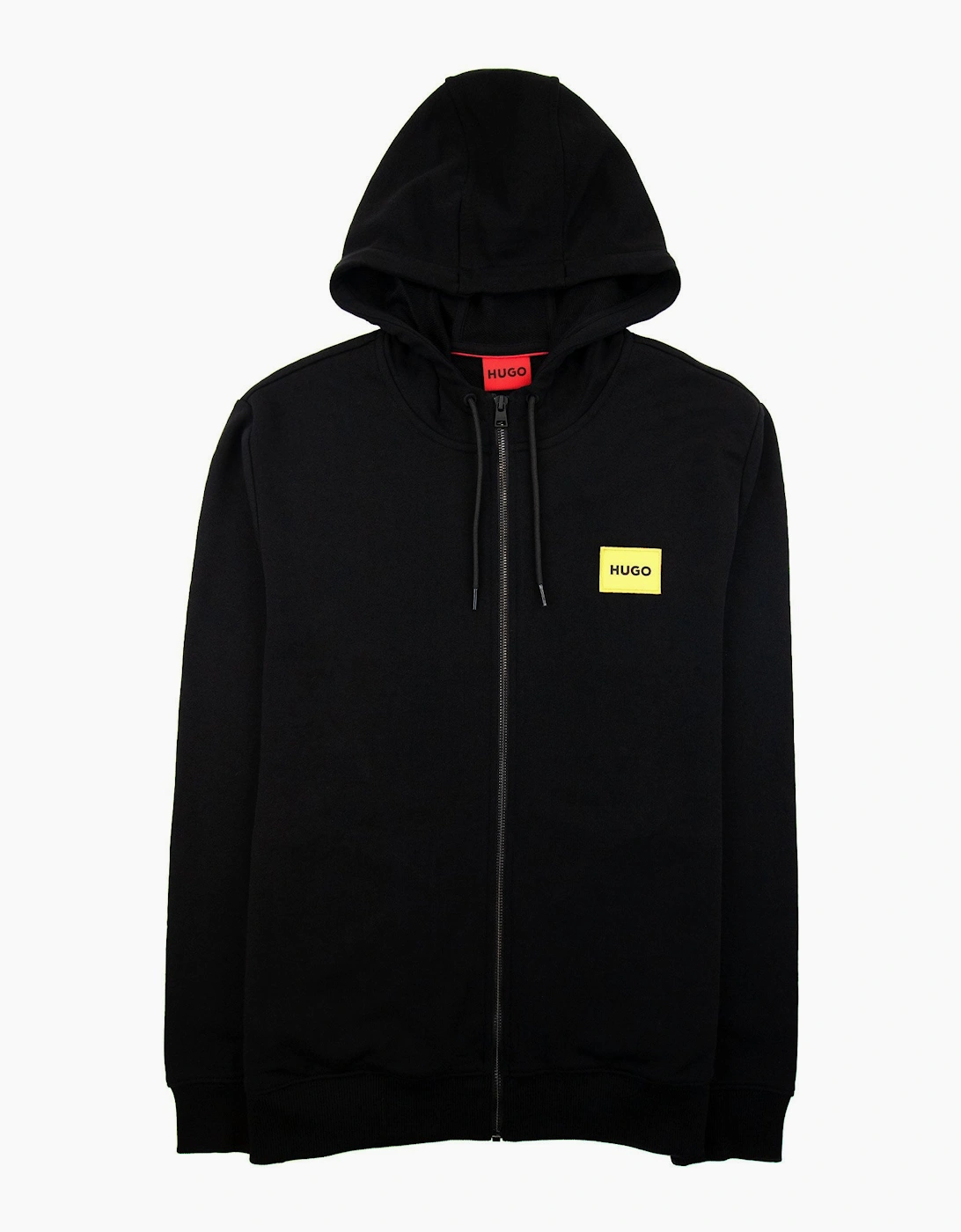 Hugo Daple G Patch Logo Zip Up Hoodie Black 001, 4 of 3