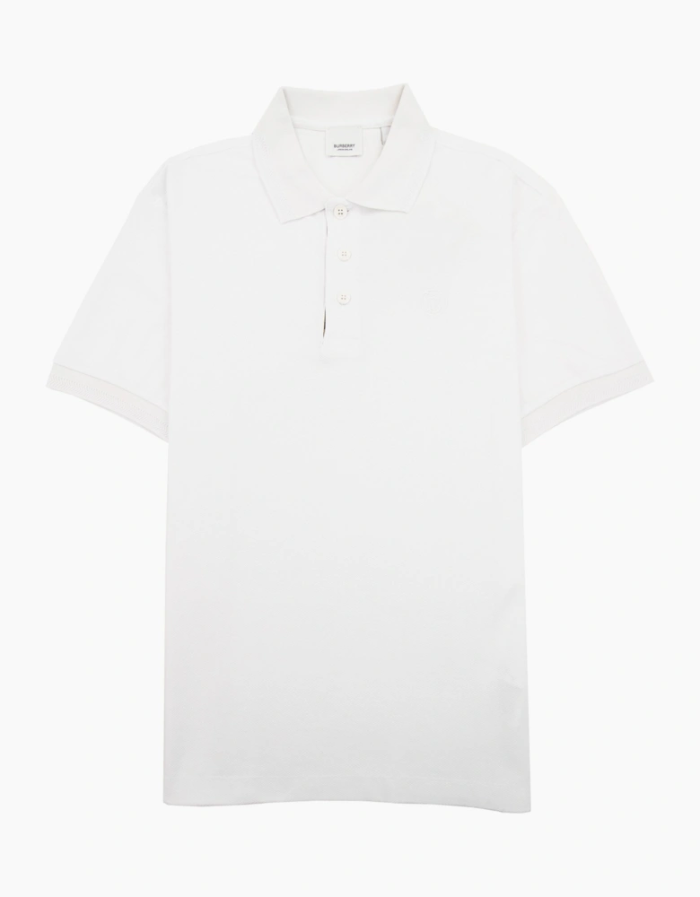 Burberry Manzoni Monogram Pique Polo White