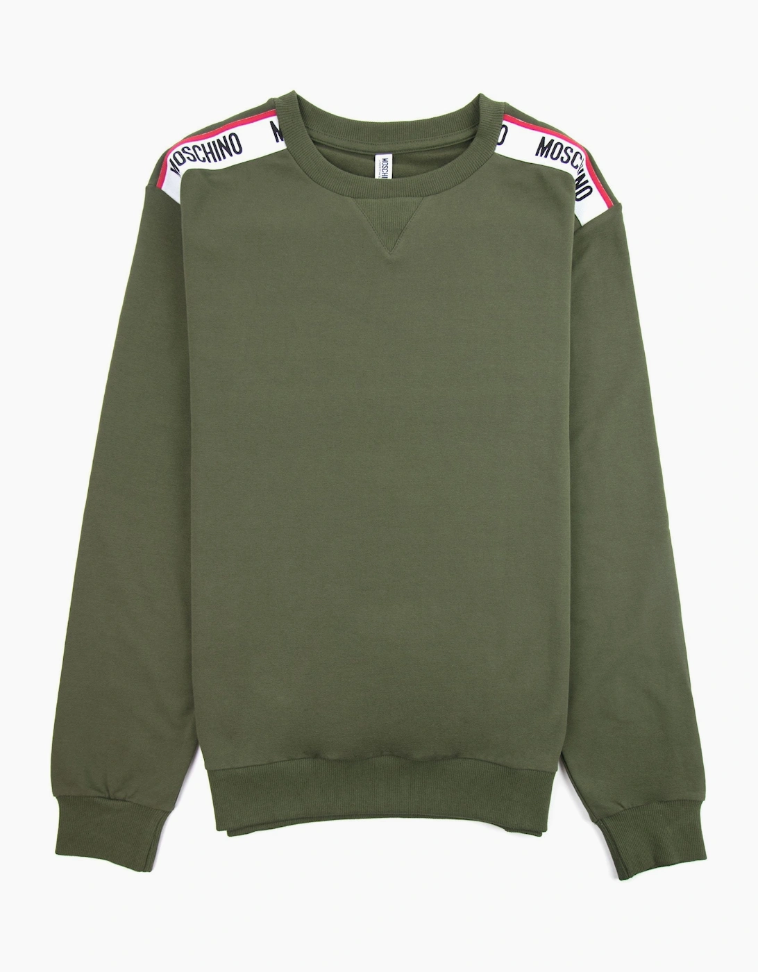 Moschino Underwear Tape Logo Sweatshirt Khaki 0430, 4 of 3