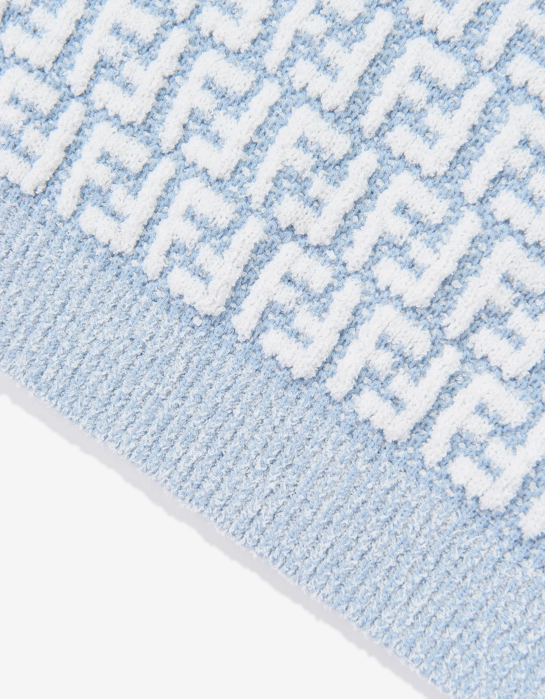 Fendi Boys FF Logo Polo Shirt in Blue