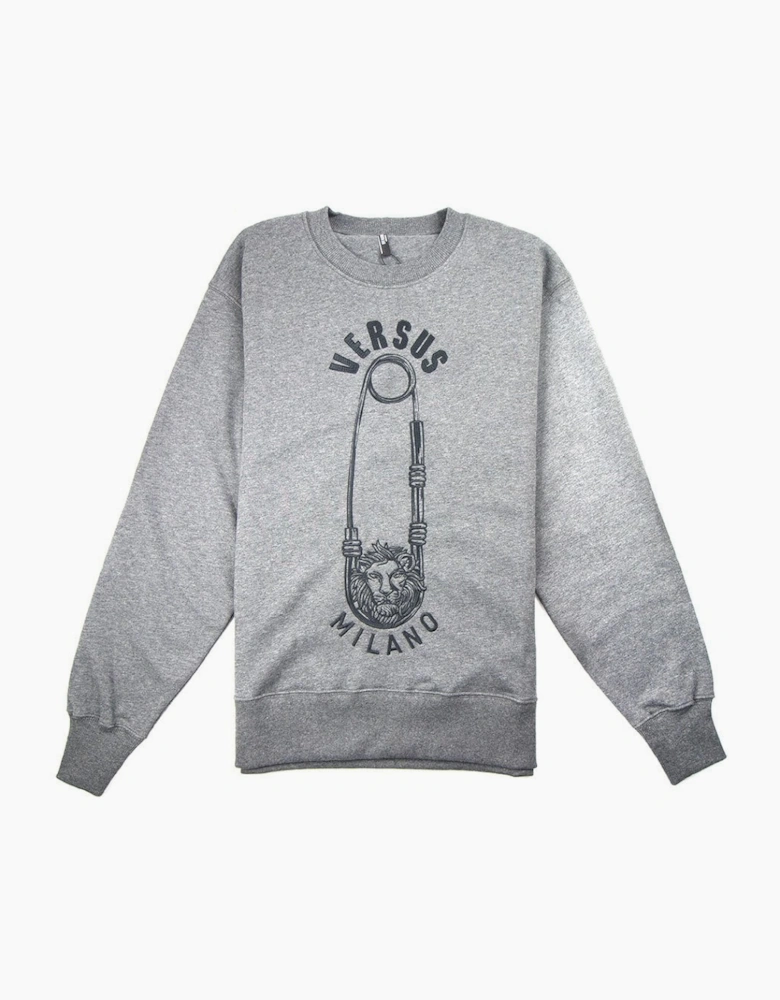 Versace Versus Safety Pin Sweatshirt Grey