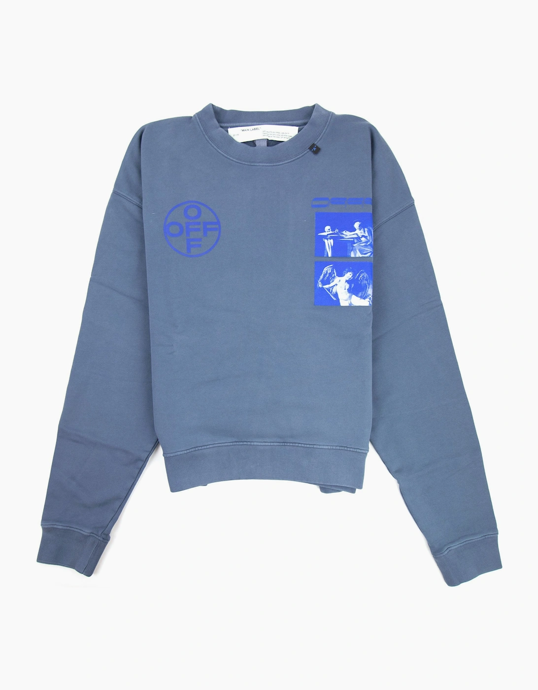 Off White Hardcore Caravaggio Oversized Sweatshirt Indigo Blue, 3 of 2