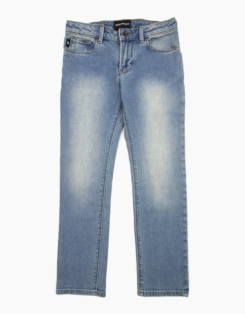 Emporio Armani Jnr Eagle 5 Pocket Jean Denim