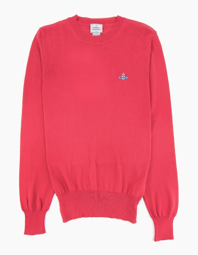 Vivienne Westwood Orb Logo Crewneck Knitted Sweatshirt Pink