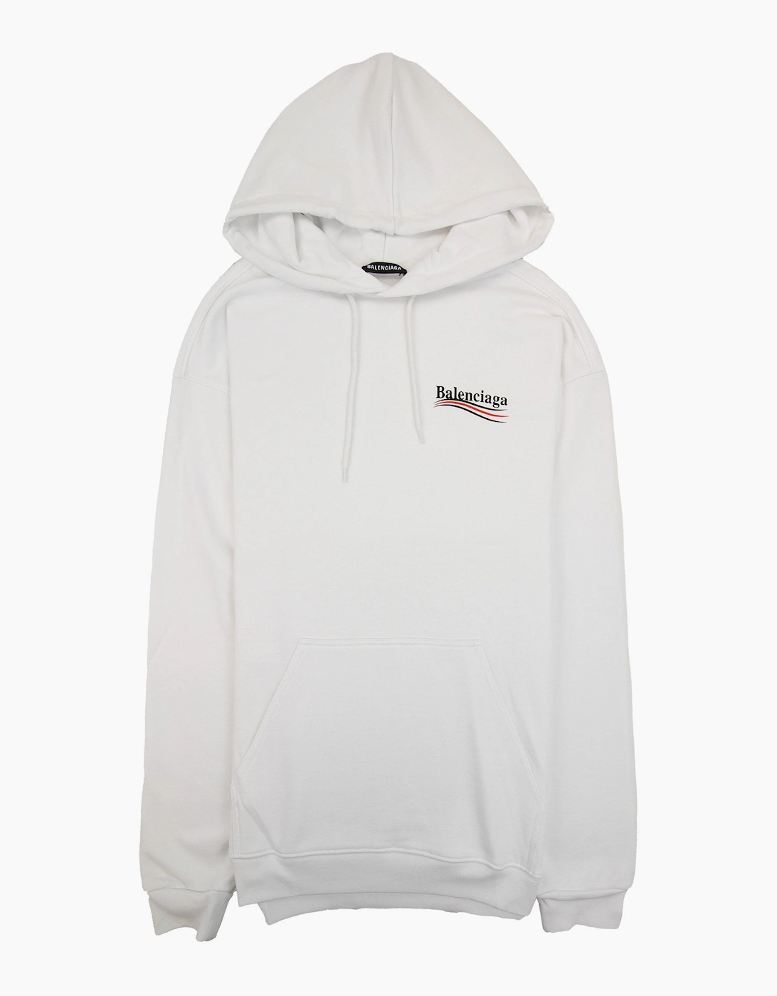 Balenciaga Logo Print Hoodied Sweatshirt White 9040