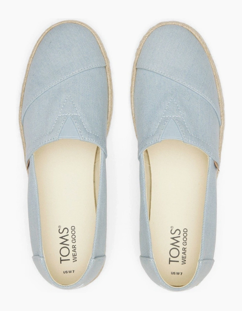 TOMS Alpargata Rope 2.0 Textile Women's Light Blue Espadrilles