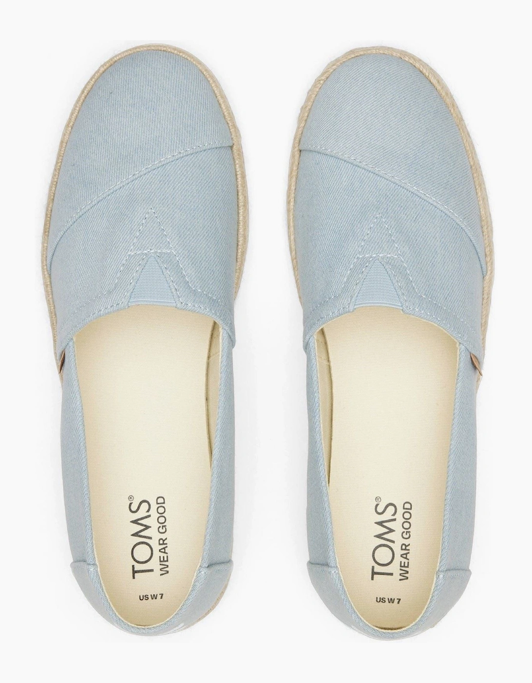TOMS Alpargata Rope 2.0 Textile Women's Light Blue Espadrilles