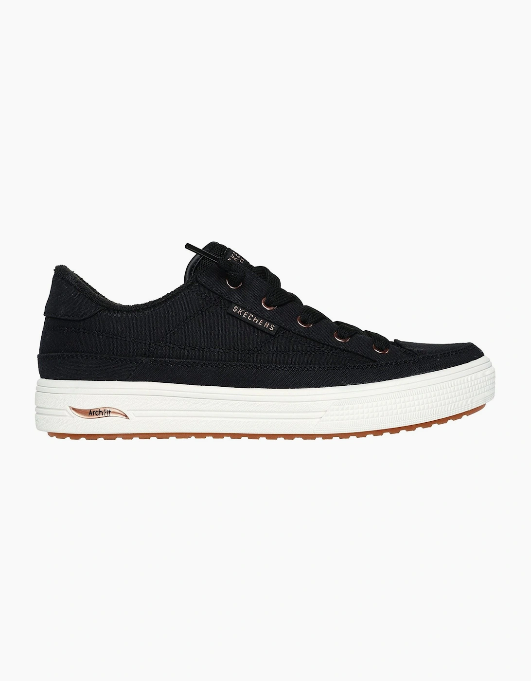 Skechers Arch Fit Arcade - Meet Ya There Textile Women's Black Trainers