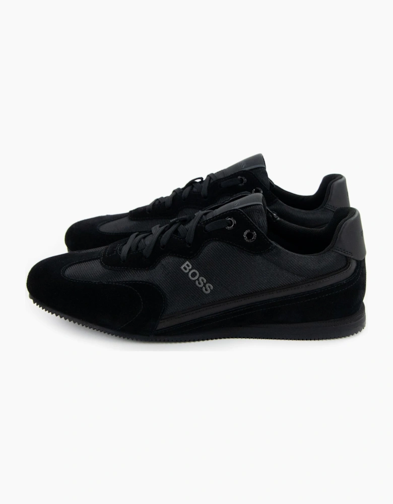 Hugo Boss Rusham Logo Detail Low Top Trainer Black 005