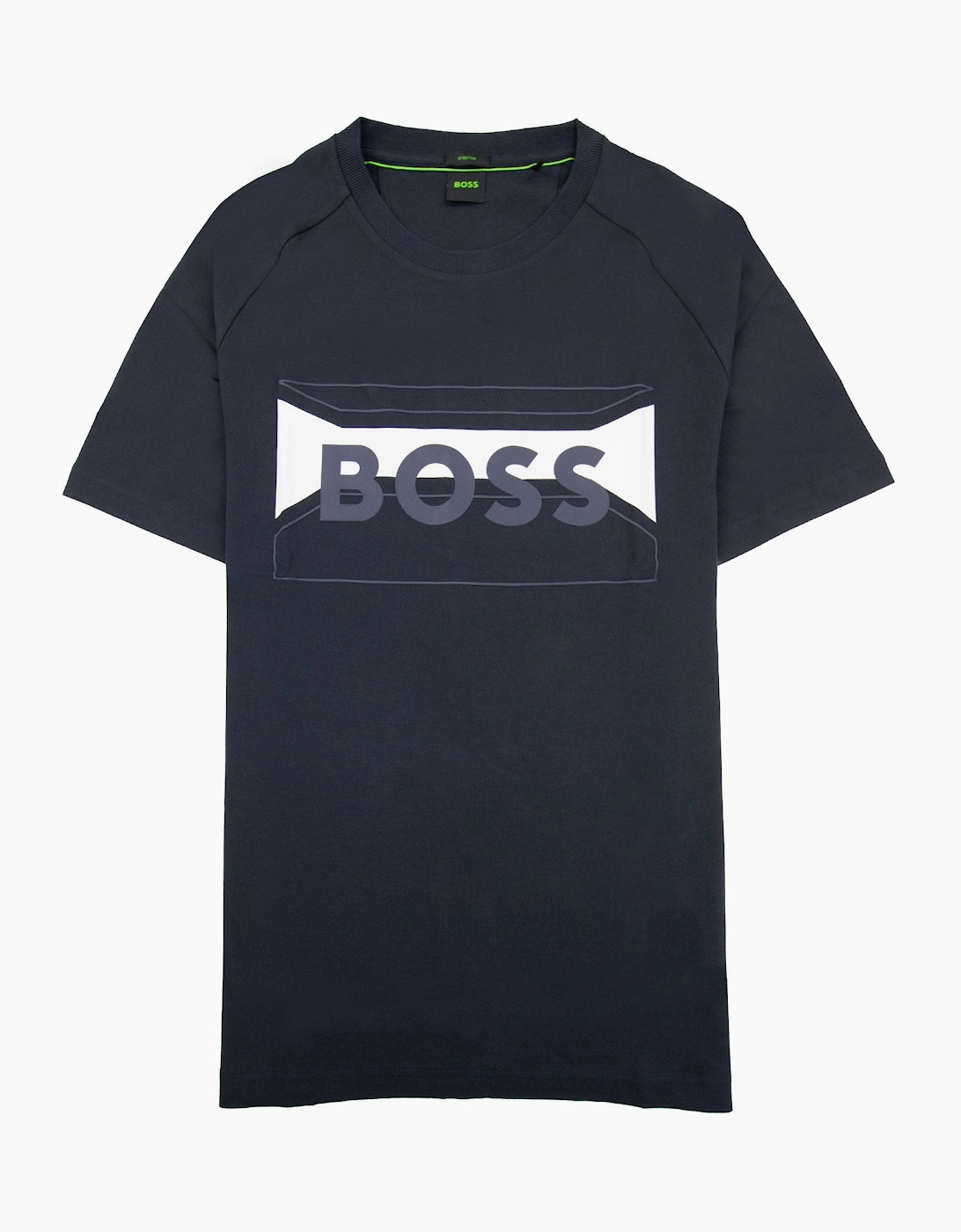 Hugo Boss Tee 2 Artwork Logo T Shirt Navy 402