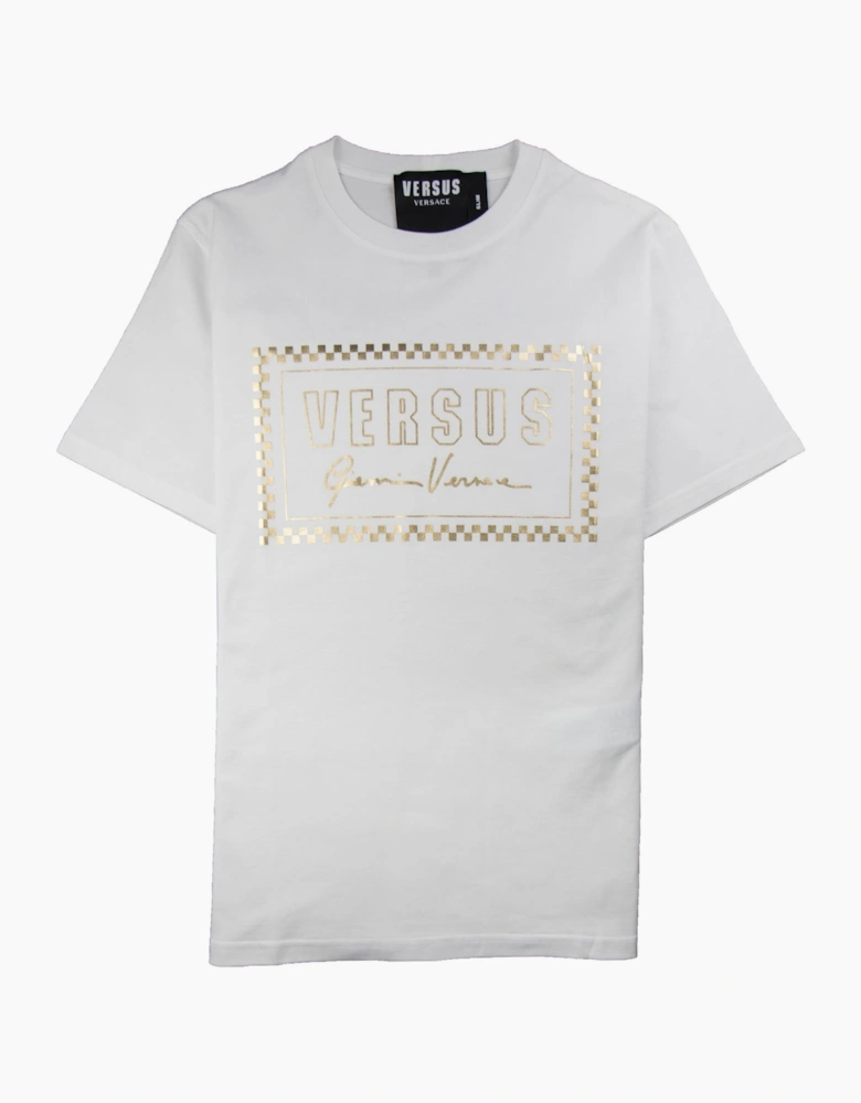 Versace Versus 90's Foil Logo T-Shirt White/Gold