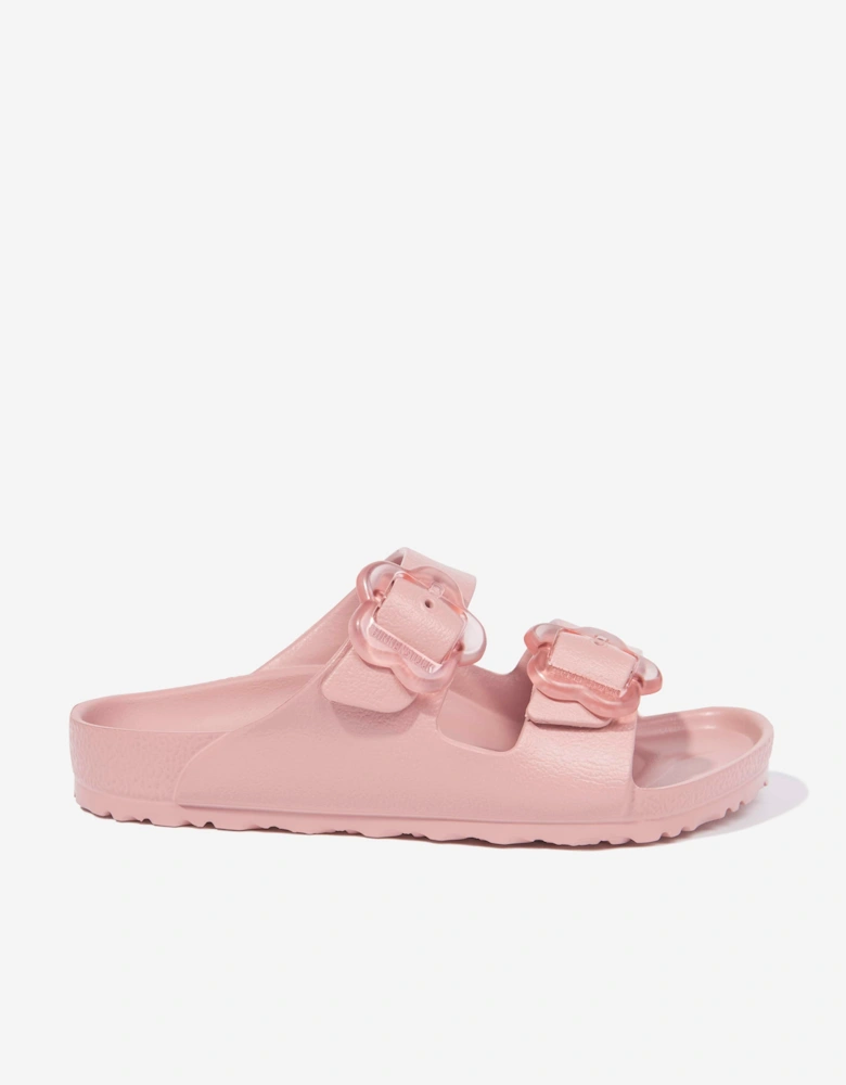 BIRKENSTOCK Girls Arizona EVA Flower Buckle Sandals in Pink