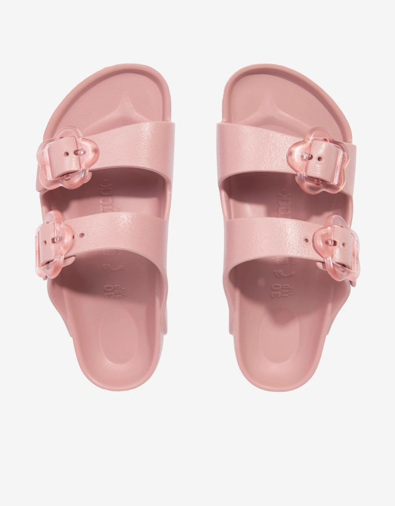 BIRKENSTOCK Girls Arizona EVA Flower Buckle Sandals in Pink