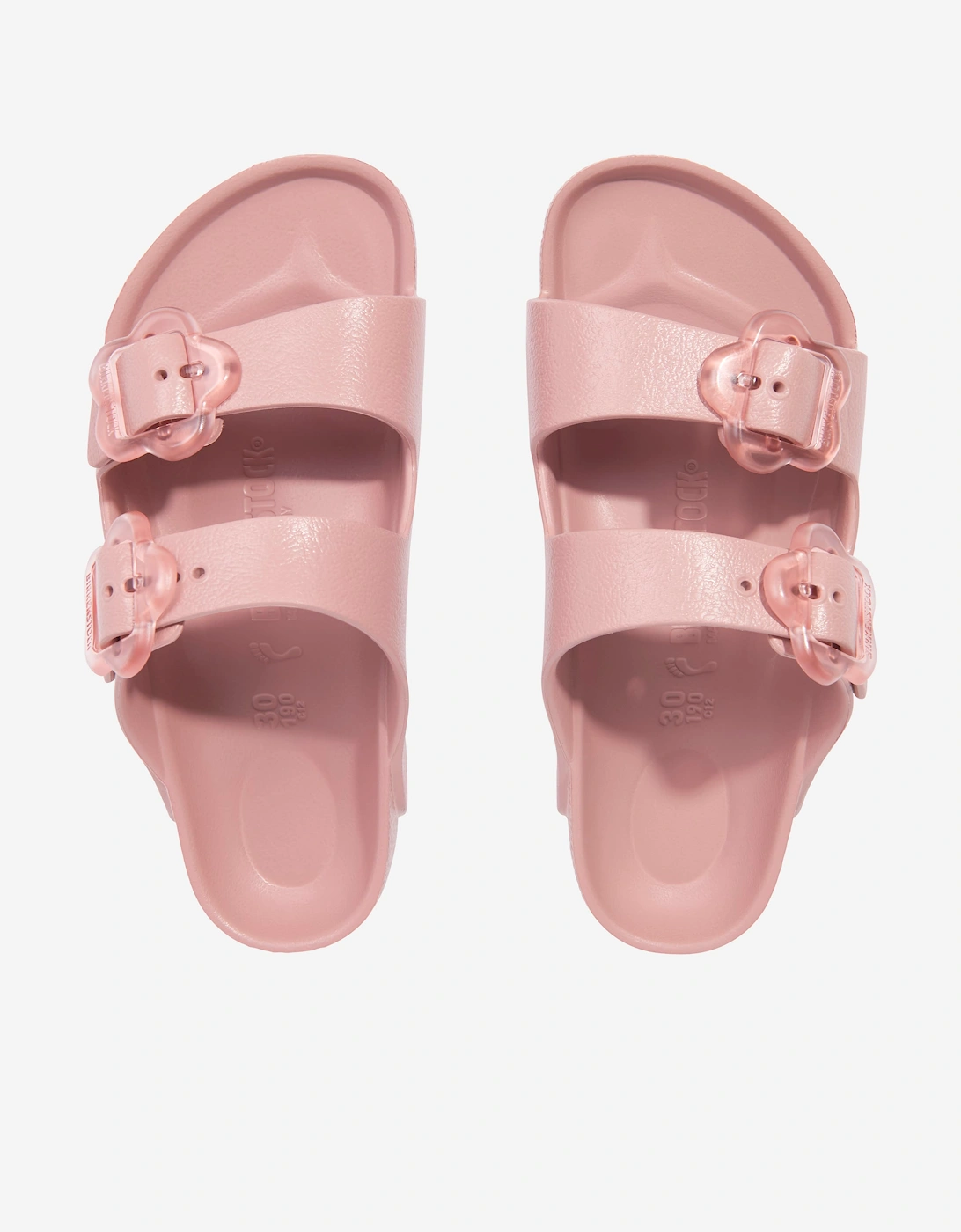 BIRKENSTOCK Girls Arizona EVA Flower Buckle Sandals in Pink