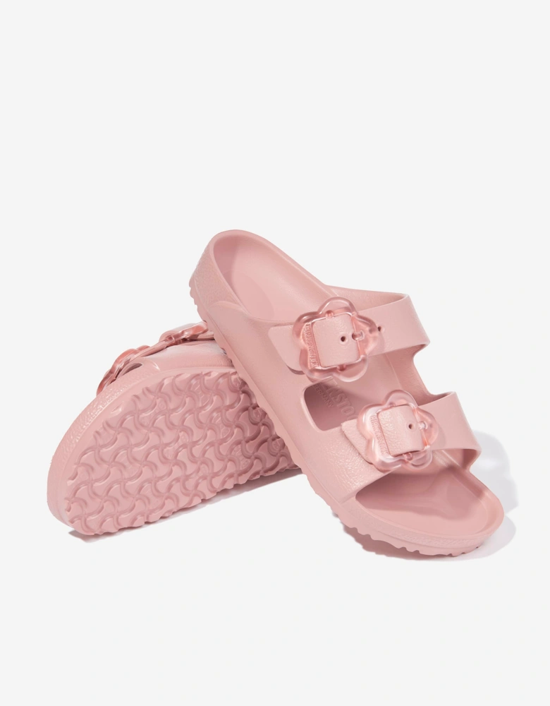 BIRKENSTOCK Girls Arizona EVA Flower Buckle Sandals in Pink