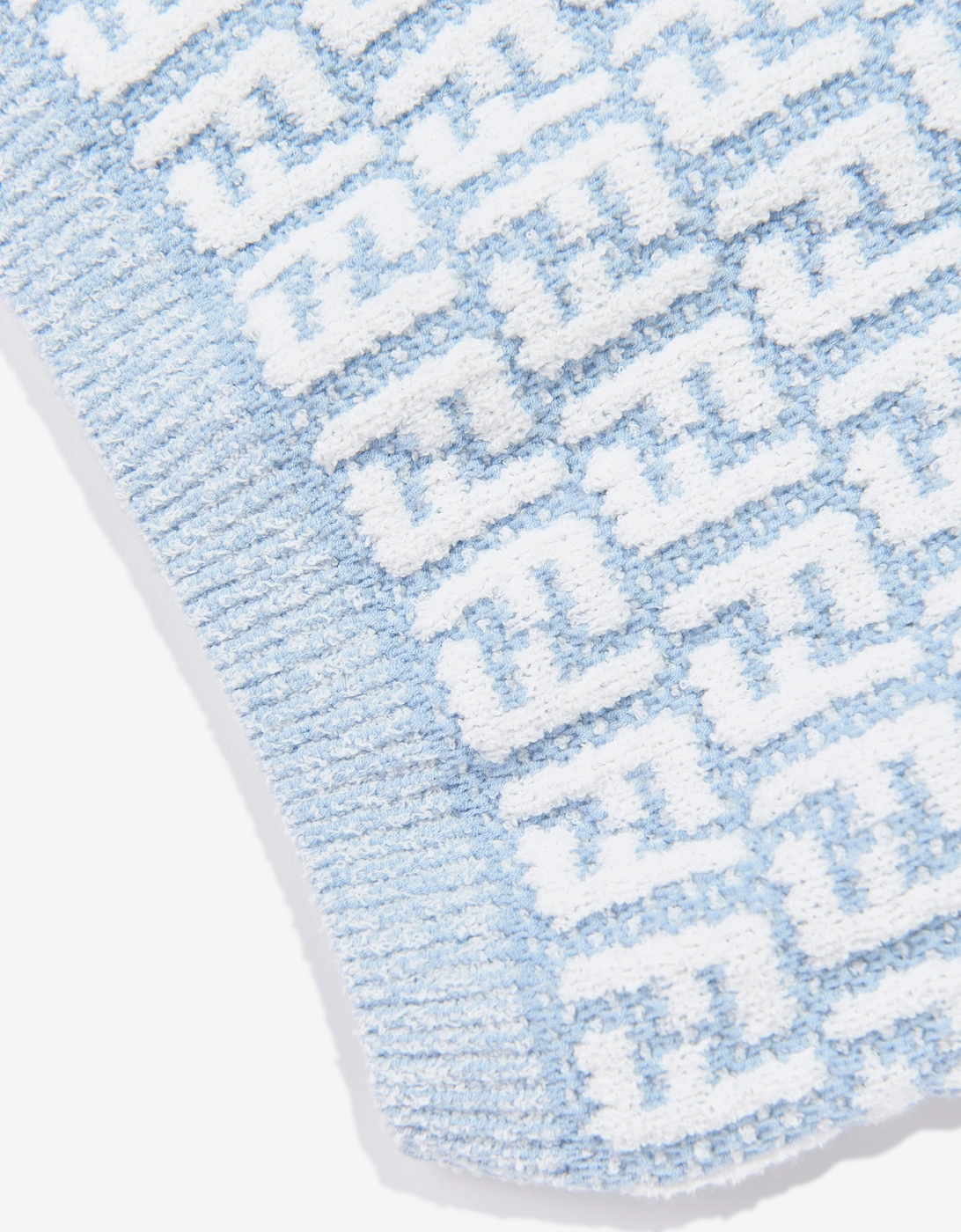 Fendi Boys FF Logo Knit Polo Shirt in Blue