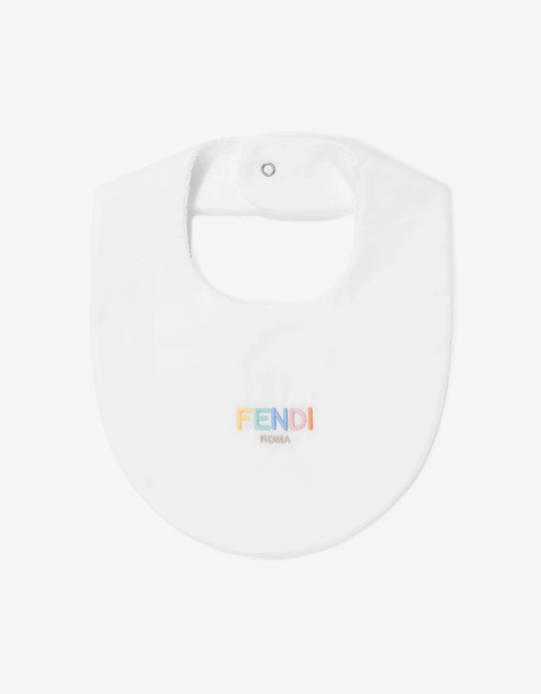 Fendi Baby Logo Babygrow Set in White
