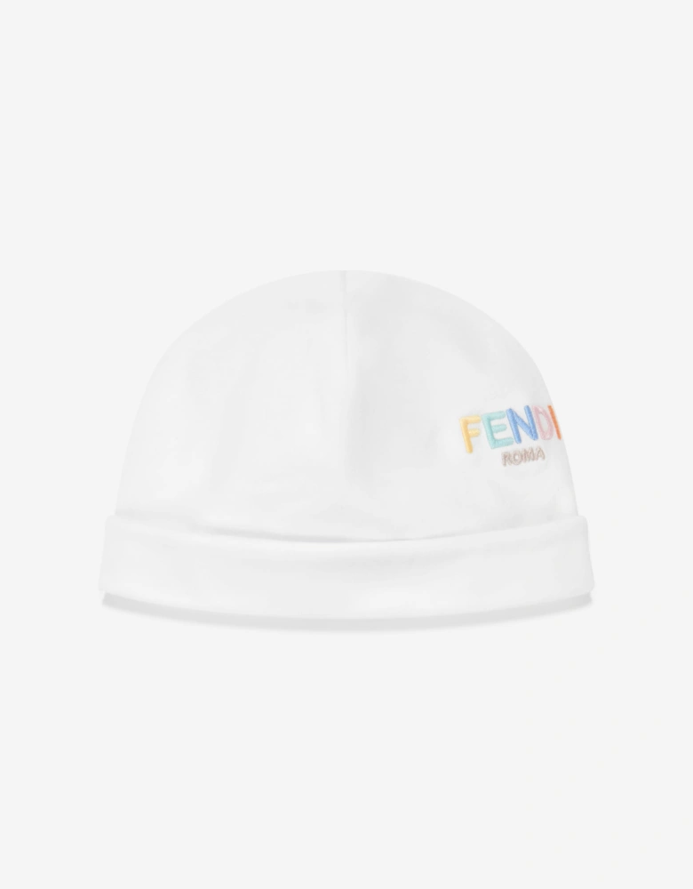 Fendi Baby Logo Babygrow Set in White