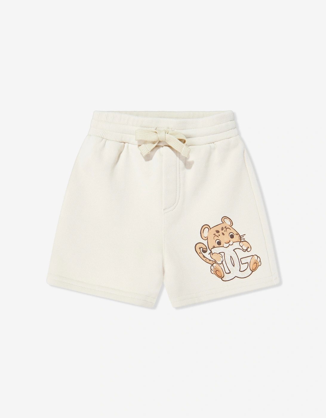 Dolce & Gabbana Baby Boys Leopard Cub Logo Shorts in Beige