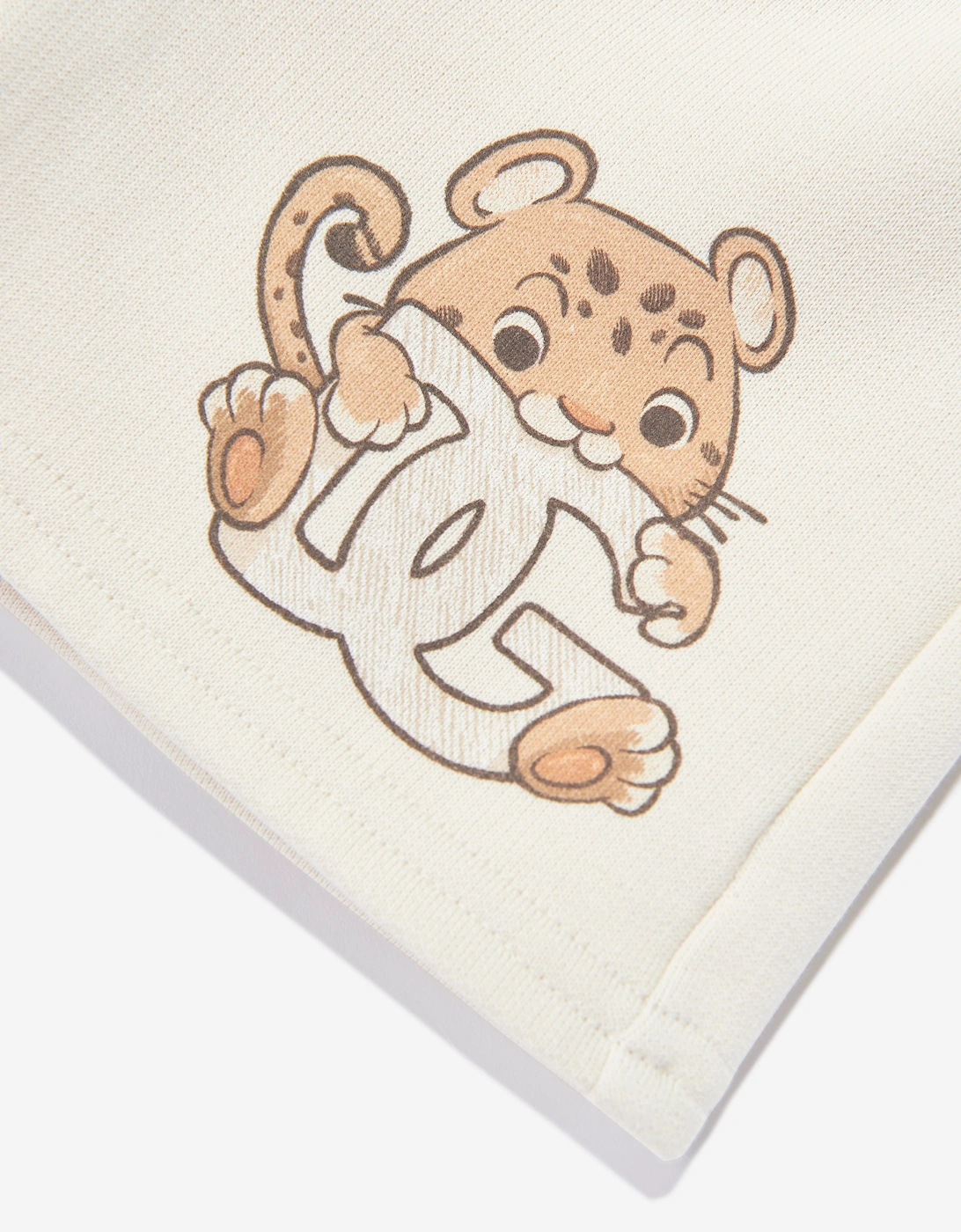 Dolce & Gabbana Baby Boys Leopard Cub Logo Shorts in Beige