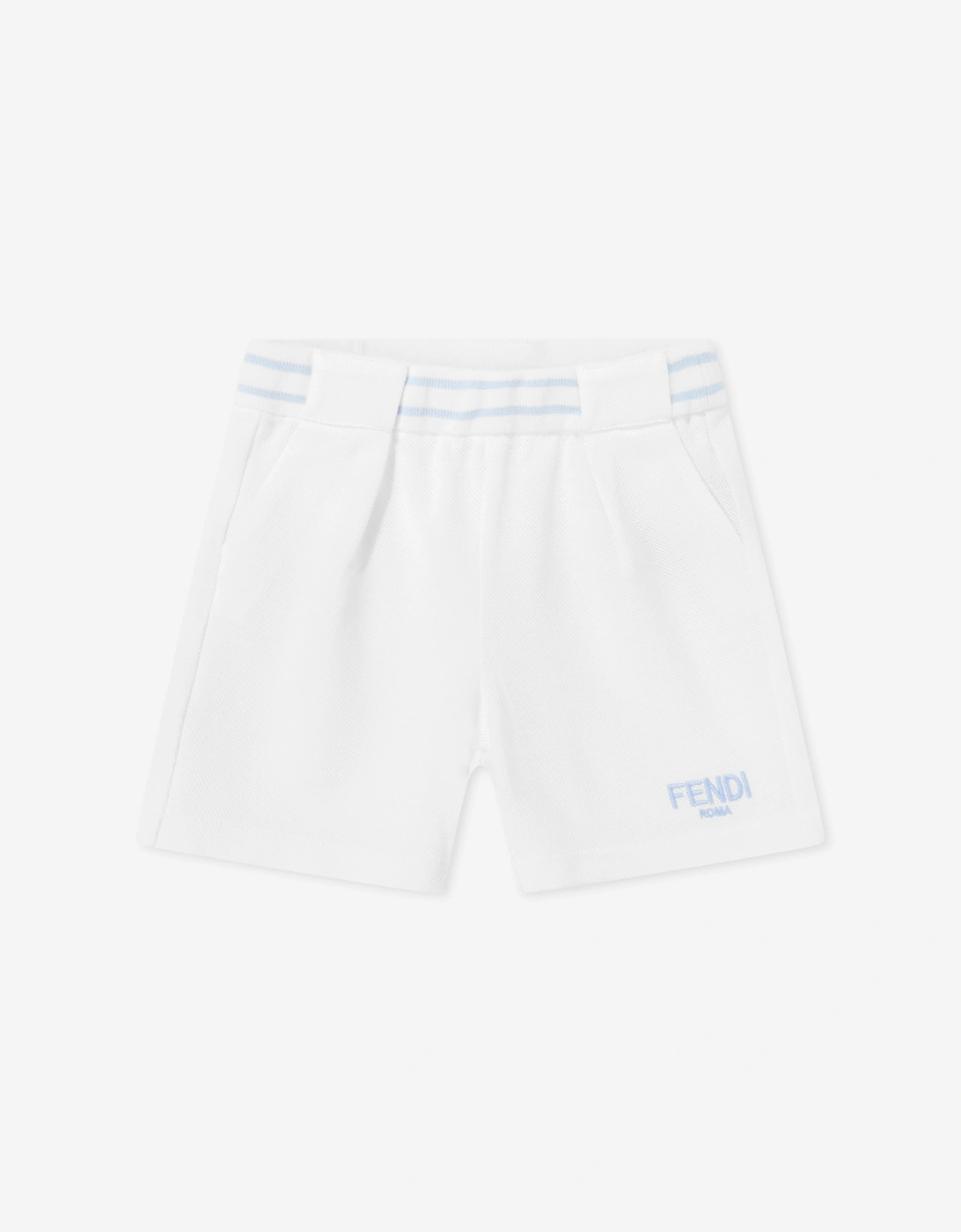 Fendi Baby Boys Logo Shorts in White