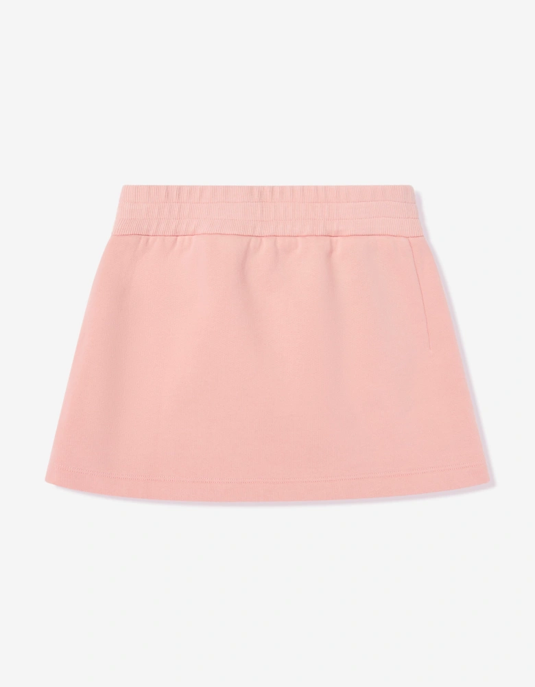 Dolce & Gabbana Girls Flock Logo Skirt in Pink